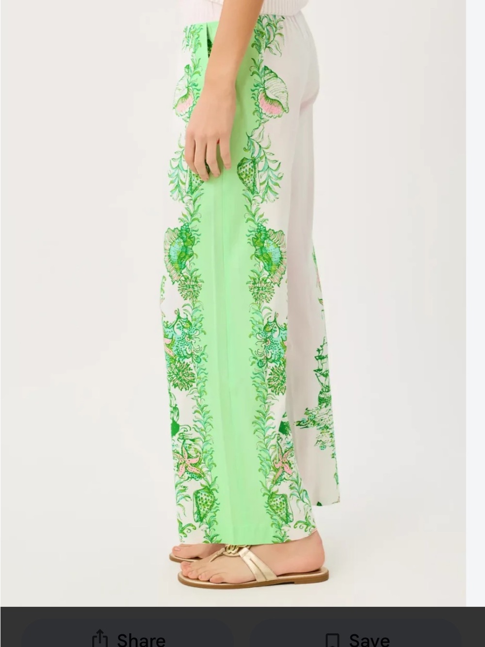 Lilly Pulitzer Bak Harbour Palazzo Pants Ship To Shore XL NWT